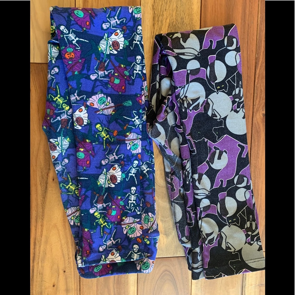 Gone! Girls LulaRoe Leggings L/Xl Halloween & Cats